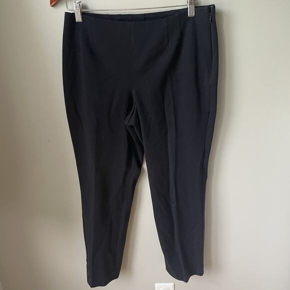 Talbots Womens Dress Pants Size 12 Petite Bi Stretch Straight Leg Curvy Navy - Picture 1 of 11
